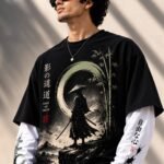 Larren Devis Men Graphic Print Round Neck Cotton Blend Black T-Shirt