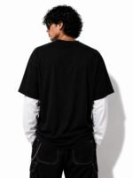 Larren Devis Men Graphic Print Round Neck Cotton Blend Black T-Shirt - Image 3