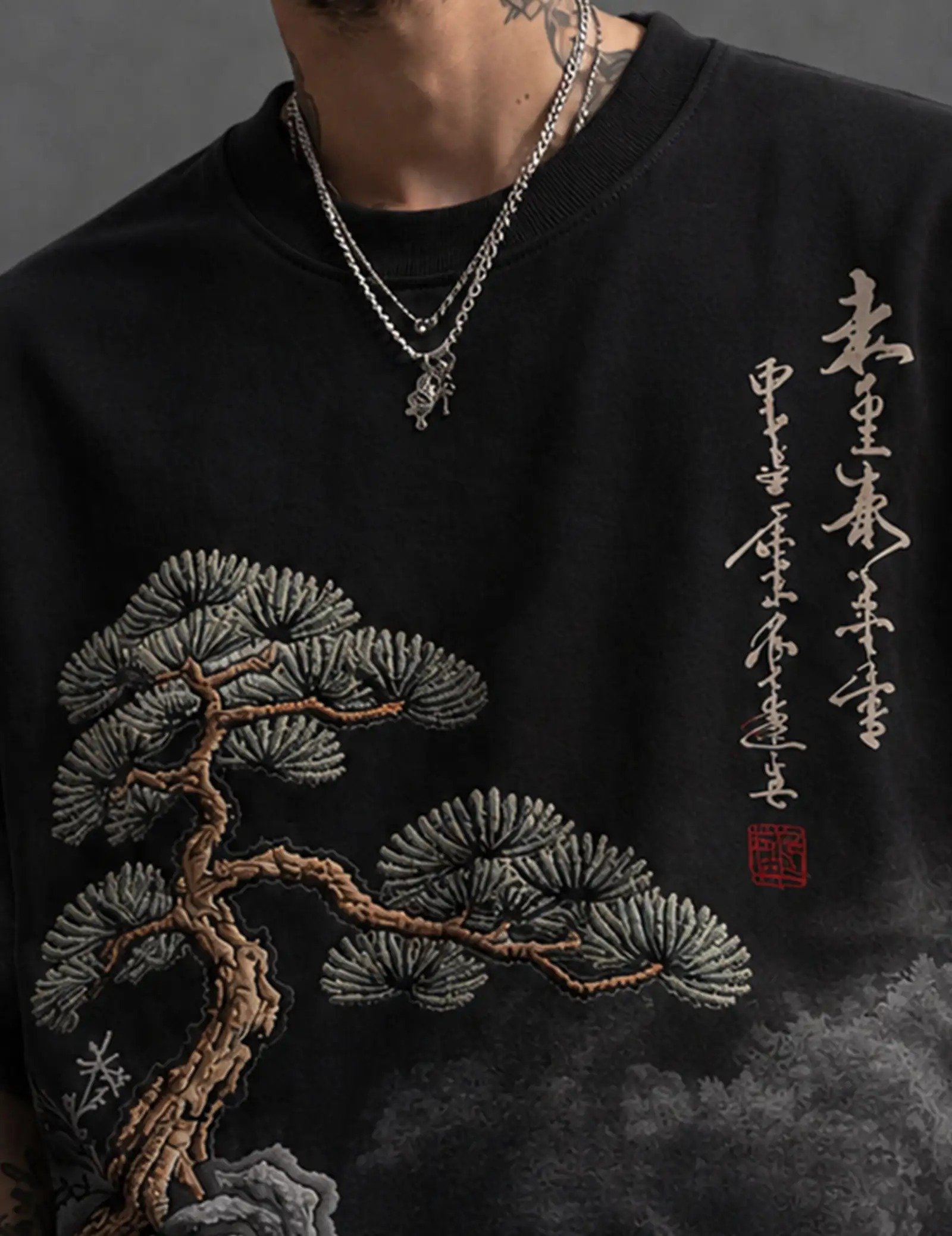 imageye___-_imgi_63_l-fmt587-tree-bk-force-original-imahnyr7nvwajkaf Force Men Printed Round Neck Cotton Blend Black T-Shirt - Image 1